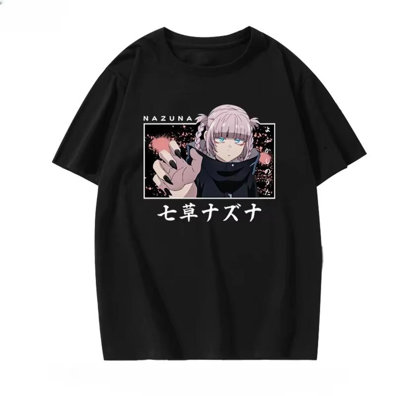 Summer Hot Sale Japan Anime Call Of The Night T-Shirt Unisex Fashion Hip Hop Streetwear Top Y2k Gothic Cotton Oversized T-Shirt