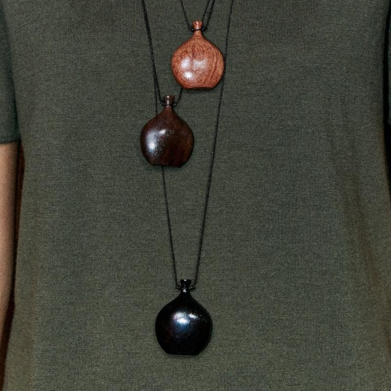 Collane Pendenti con Corda Lunga Regolabile in Legno Naturale per Donna, Collane a Catena per Maglione, Choker, Regali