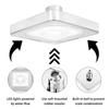 6 Inch LED Shower Head 7 Colors Changing Temperature Sensor Ultra-Quiet Shower Square Fixed Showerhead Rainfall Top Spray