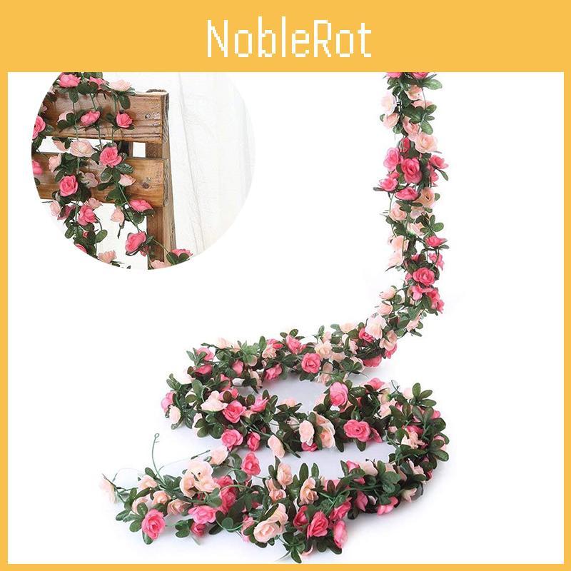 Luxurious Pink Silk Rose Floral Vine Garland For Stunning Party And Home Decor