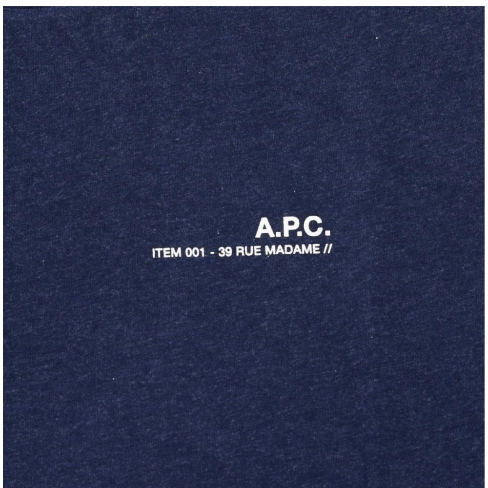 A.p.c. ITem STandard Grand Unisex T shirT Cohbo M26404 Pia Marine Chine