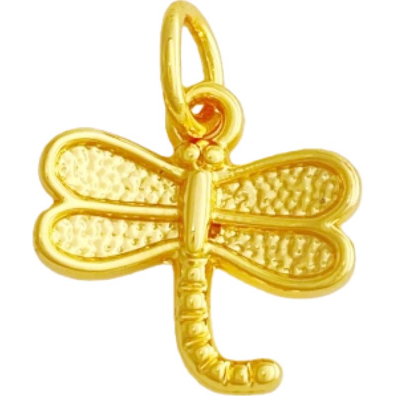 Gold-Plated Dragonfly Pendant for DIY Bracelets & Accessories
