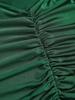 ZAFUL Women's Sexy Elegant Evening Gown Prom Solid Color Long Sleeve Ruched Open Back Mermaid Train Maxi Dress