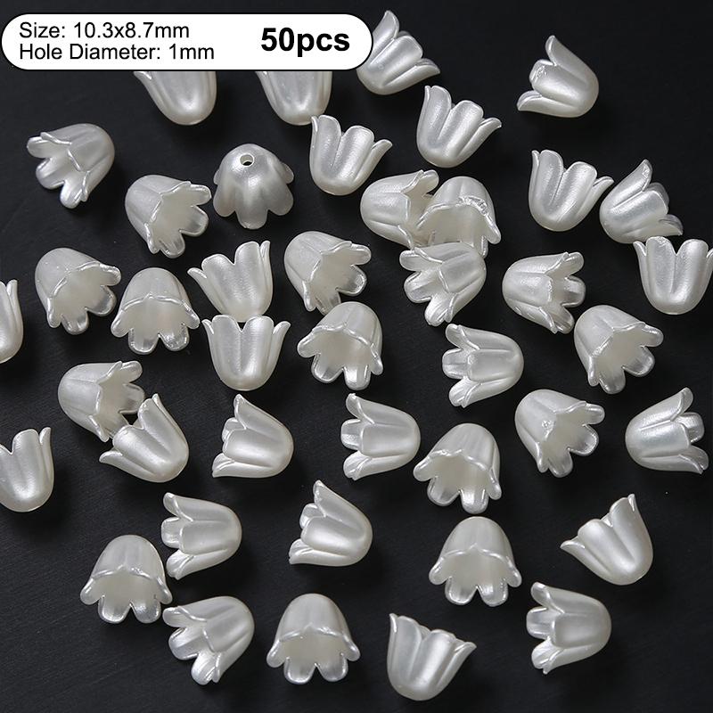 50Pcs 11Mm Acrylic Imitation Pearls Cartoon Bowknot Suitable For Making Bracelet Necklace Needlework Diy Accessories