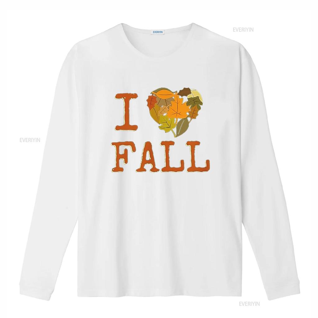 Mens I LOVE FALL for Lovers of Autumn and Falling Leaves T Shirt Black 2XL Vintage Washed Comfortable Slightly