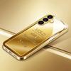 Wealth Gold Bar Metallic Paint Glass Phone Case Suitable for Samsung Galaxy S26 S25 S24 S22 S21 S20 FE/Ultra/Plus Anti Drop