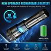 Tactical LED Flashlight 2000LM USB Rechargeable Waterproof Grade Zoom Torch Bright Portable Emergency Light for Camping Outdoor