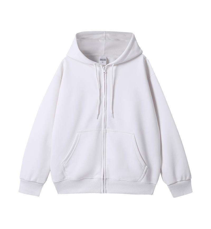 Men's Heavyweight 350g Zippered Hooded Sweatshirt - Trendy Spring/Autumn Cardigan for Couples