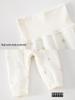 Klasse A Baumwolle Baby Langarm-Oberteil & High-Waist Hose Set, Druckknöpfe, Ganzjahresartikel, Leicht, Neugeborenen Unterwäsche