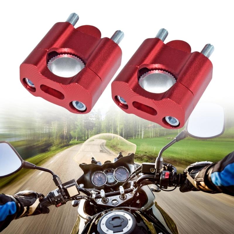 Pair Motorcycle Handlebar Rise Clamps 22mm Aluminum Handlebar Mounts for Off Road Bikes Universal Fit Easy Installation