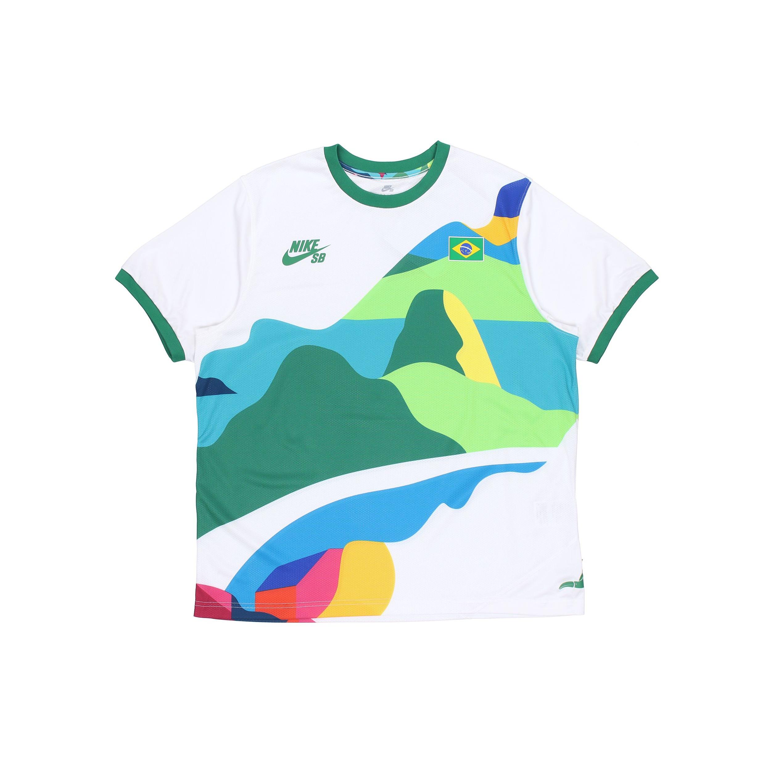 Nike SB x Parra Crossover Brazil Colors Pattern Tee  White Multi  Men s CT6087-100 S
