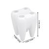 creative cartoon White Toothbrush Holder Stylish Tooth Shape Toothbrush Storage Desktop Accessories 4 Hole Toothbrush Stand