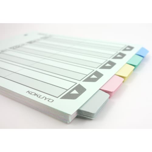 KOKUYO File Index Divider Card B6 5 Stacks 2 Holes 10 Sets Shiki-68