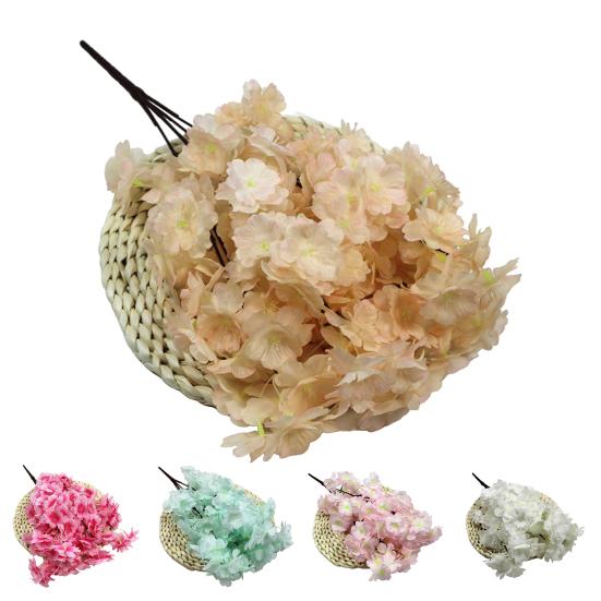 Branches de Cerisier Artificiel 55 cm de Haut Tiges Pêche Fausse Soie Arrangement de Fleurs Artificielles pour Décoration de Table de Maison Mariage