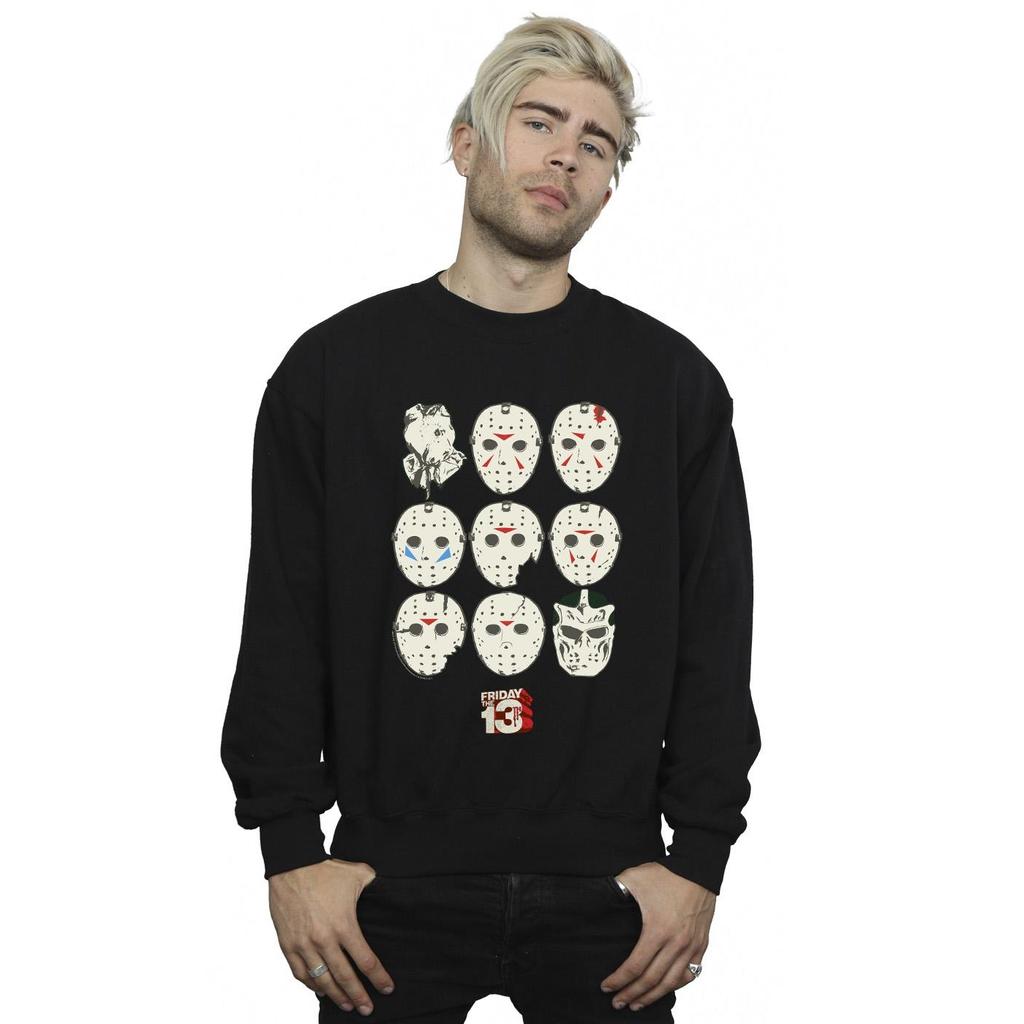 Friday The 13th Mens Jason Masks Sweatshirt
