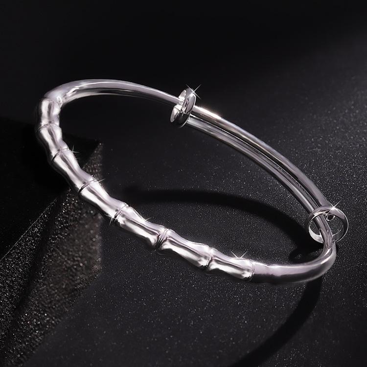 [Bamboo Joint Sliding Bangle Bracelet Simple Comfort Lucky Design Adjustable Versatile Gift for Women]