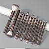 13-Piece Brown Makeup Brush Set: Soft Brushes for Concealer, Lip, Eyeshadow, Powder, and Detail Work.