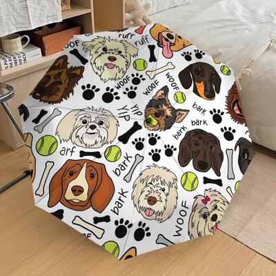 1pc Dog Paw Print Pattern Umbrella  Automatic Opening and Closing Umbrella, High Quality Umbrella, Ideal Gift for Her 180