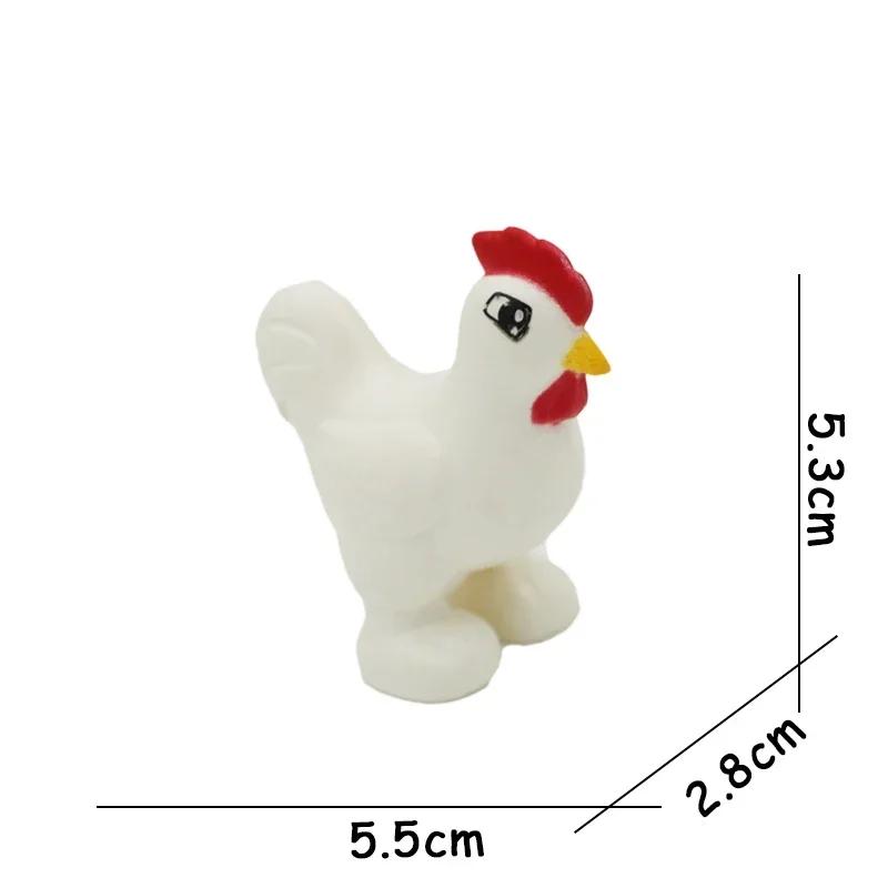 Big Size Building Blocks Animal Accessories Figures Farm Poultry Livestock Cat Rabbit Compatible Bricks Toys Children Kids Gifts