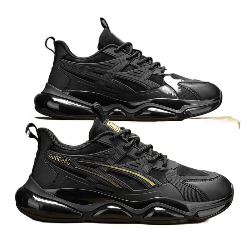 Autumn breathable mesh casual Putian sports shoes air cushion shock absorption heightening black dad tide shoes