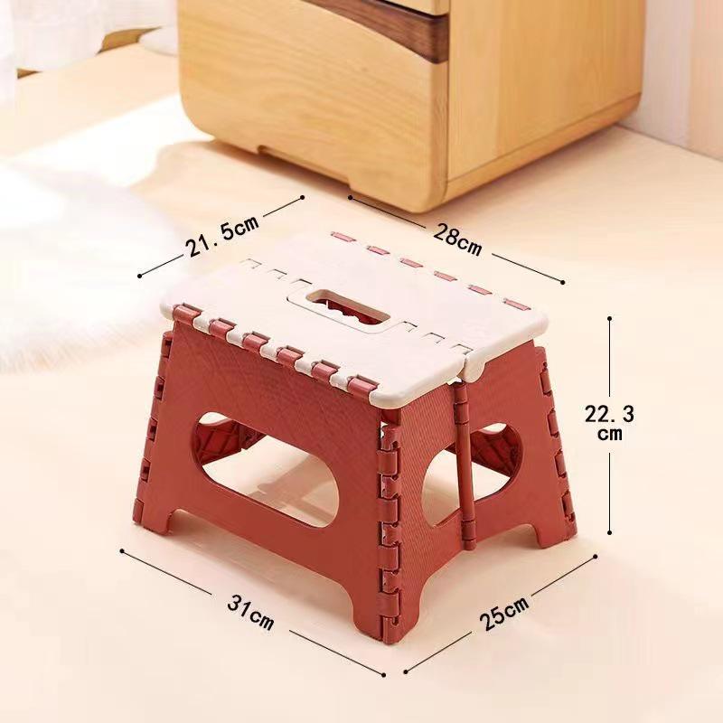 Durable Children's Folding Plastic Stool for Home and Kindergarten - Portable, Thickened, and Drop-Resistant.