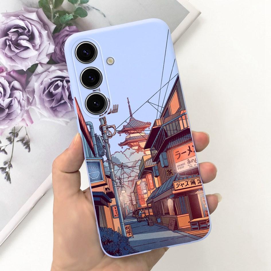 For Samsung Galaxy S24 Plus Case Lovely Yellow Duck Astronaut Matte Silicone Soft Cover For Samsung S 24 S24 Ultra S24+ 5G Funda