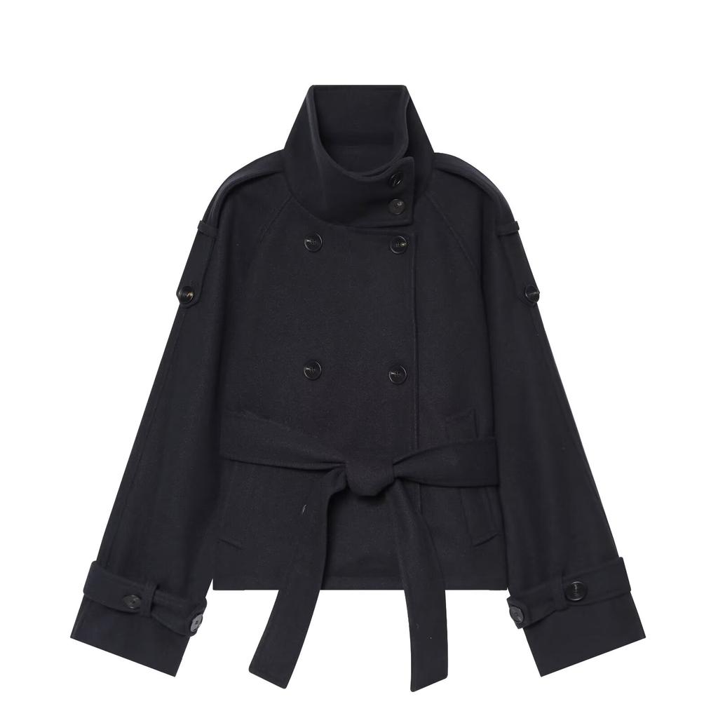 Women's New Jackets Autumn Fashion Loose High-necked Warm Autumn Woolen Coats Chic Women's Street Youth Outerwear Coats
