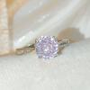 Rose Cut High Carbon Diamond Jewelry 925 Sterling Silver Ladies Ring Simple Sweet Elegant Wedding RingGood product