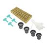 72 Set 1 Inch Steenwolblokjes met 2 Inch Netpotjes voor Hydroponisch Teeltsysteem Goed Water
