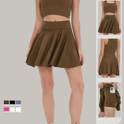 Women's Pleated Tennis Skirt with Shorts - Ideal for Yoga, Badminton, Running, and Fitness Activities