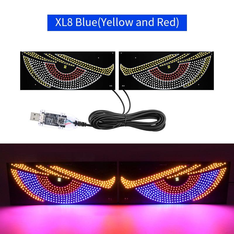 Auto Teufelsauge Licht RGB Dynamisches Dämonenauge Dekoratives Licht LED Display Dekor Pixel Panel Windschutzscheibe USB 5V Mehrfachmodus Lampe