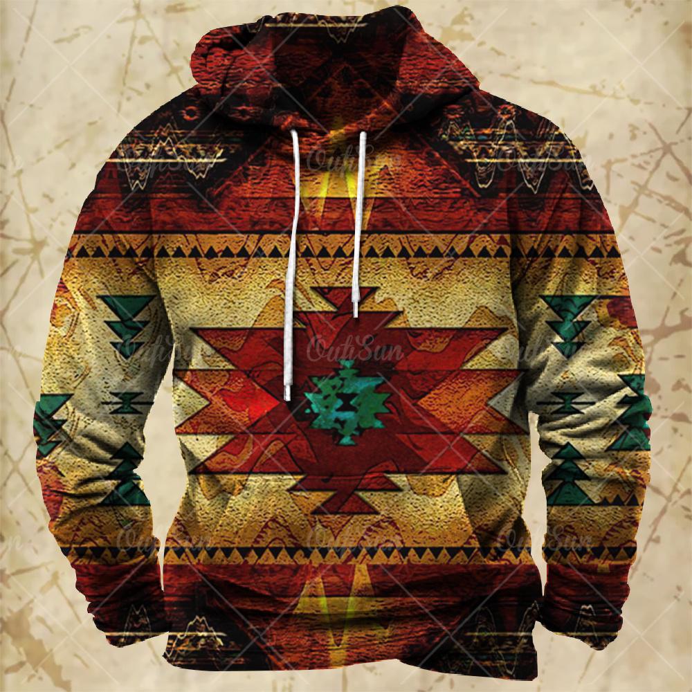 Vintage Hoodie For Men Harajuku Print Autumn Long Sleeve Sweatshirts Oversized Y2k Clothing Men's Hoodies Fashion Streetwear