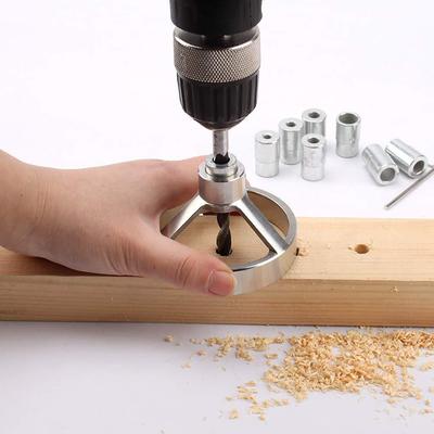 Hole Puncher Locator Straight Angle Drilling Alloy Steel Woodworking Guide for Punching Hole Fixtures DIY Carpentry Tool