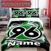 3-teiliges Bettbezug-Set (1 * Bettbezug + 2 * Kissenbezug, ohne Kern), Individuelles Namens-Hannover 96 Fußballmuster Bettwäsche-Set, Heim Schlafzimmer Dekor Geschenk