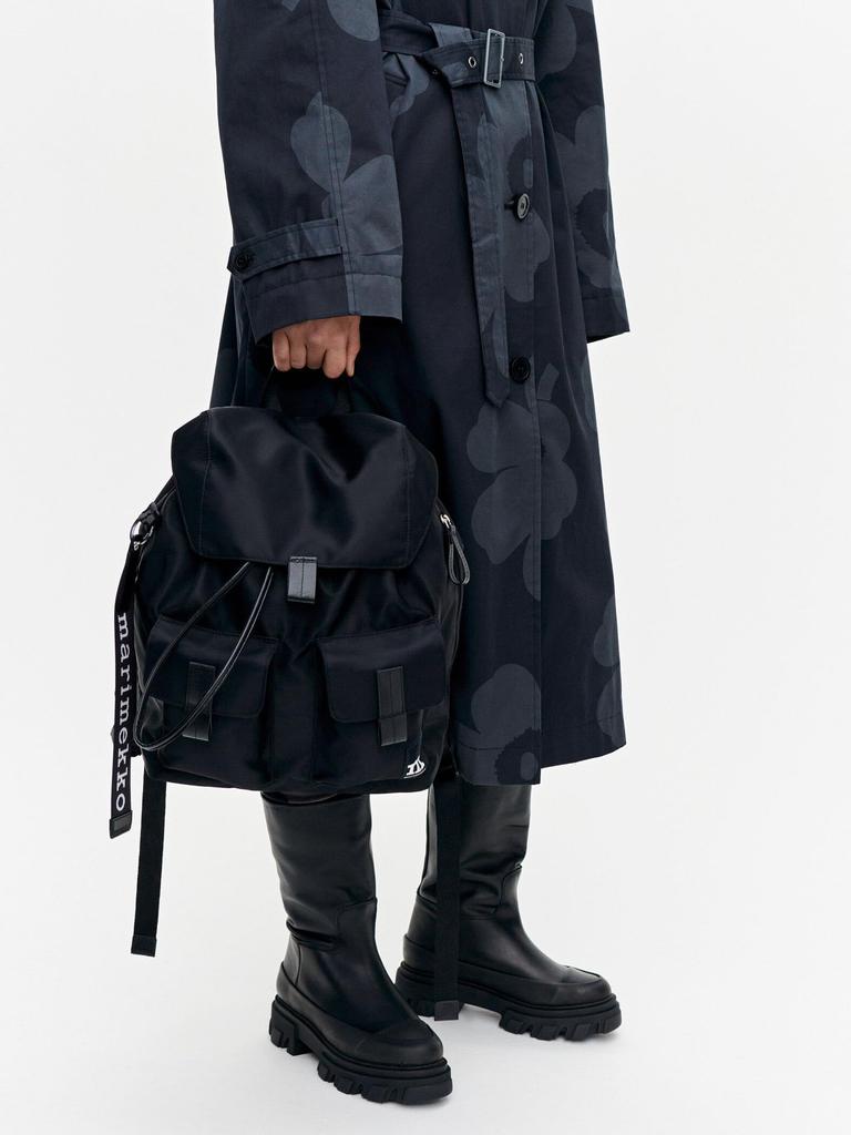 Marimekko Everything Backpack L Solid Backpack, Women's, 52152239291198, Black