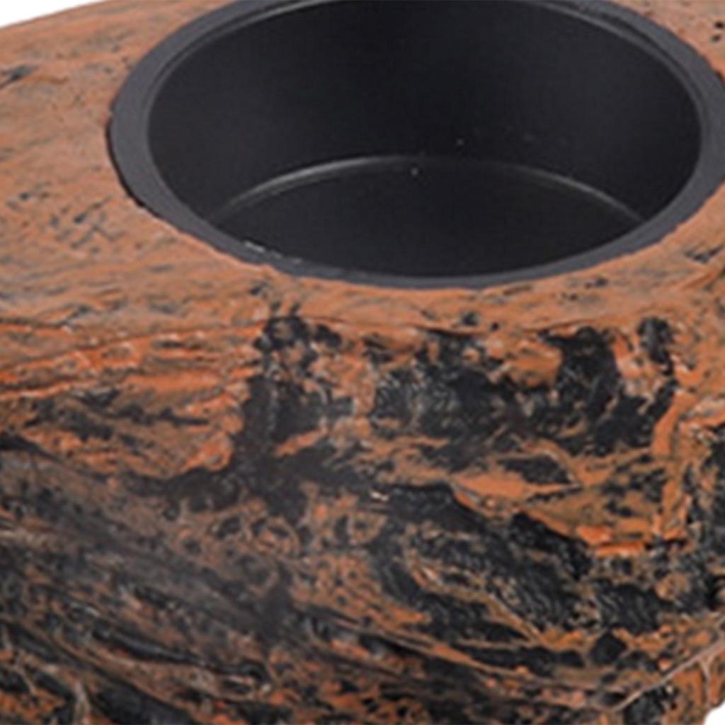 Reptile Feeding Tray, Faux Rock, Versatile Food and Water Bowl, Ledge for Gecko,