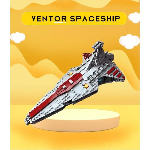 High-tech Moc Venator Attack Cruiser Fighter Destroyer Brick Technical Model Building Star Blocks Space Ship Toys