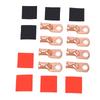 8 Pcs Battery Rings Terminal 1 2 Inch Stud Brass Lugs Red Black 2:1 Heat Shrink Tubing Connectors Gold for Marine Solar