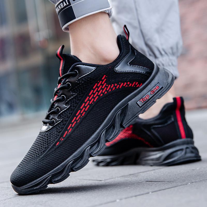 Scarpe da Papà con Superficie in Mesh Traspirante Primaverile e Cuscino d'Aria, Scarpe da Corsa Leggere da Studente Maschio, Scarpe Sportive Casual