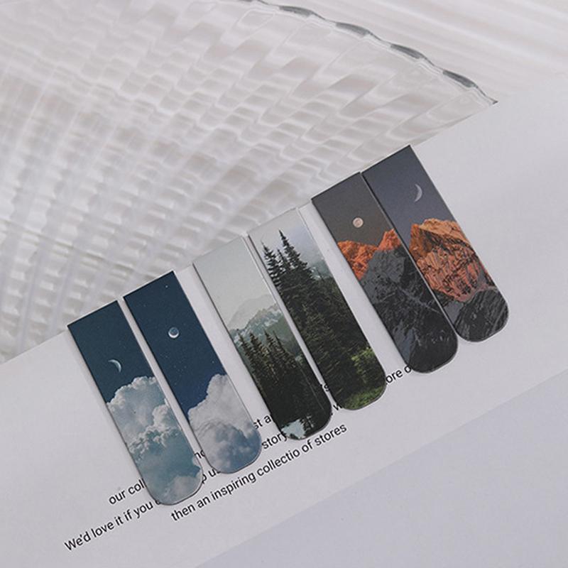 2 szt./opak. Zakładka magnetyczna Piękna sceneria Chmury Prosty literacki wzór Zakładka Narzędzie do czytania Artykuły szkolne i biurowe