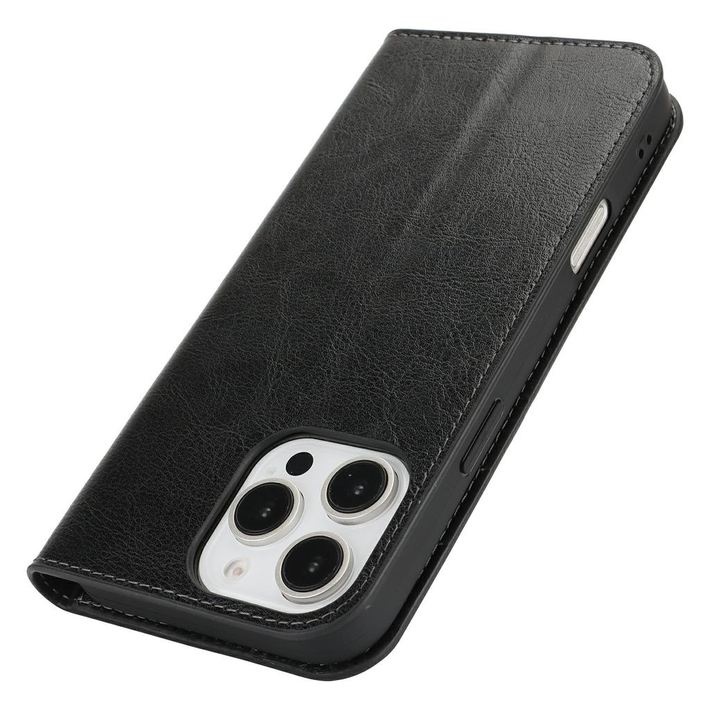 For iPhone 16 Pro Max Case Crazy Horse Texture Split Leather Wallet Phone Cover