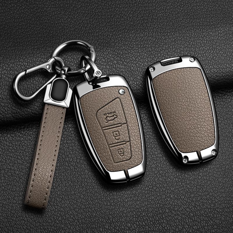 Zinklegierung Leder Auto Schlüsselhülle Hyundai Grand Santa Fe 3Dm Ix45 Ix35 Genesis Dh Grandeur Azera Hg Equus Schlüsselhülle