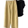 Tencel Linen Women's Wide-Leg Casual Pants - Summer 2026 Style, Lightweight, Loose Fit, Slimming, Nine-Tenths Length