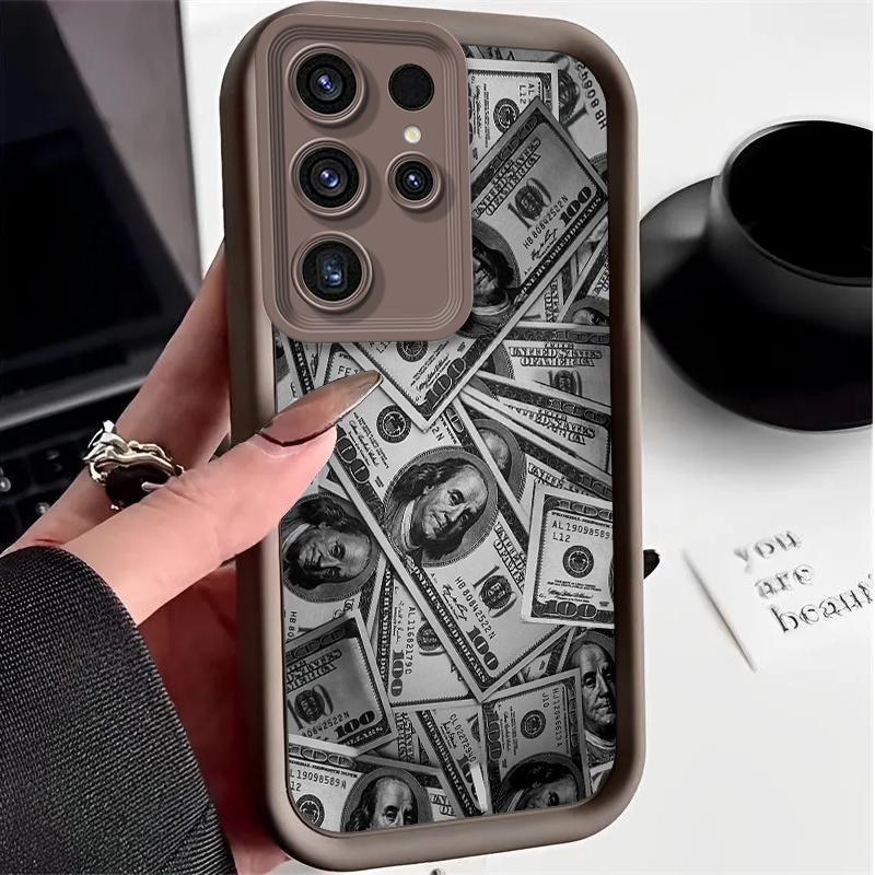 

Dollar Banknote Case For Samsung Galaxy S25 S24 S23 Ultra S22 S21 Plus S20 S24 FE A15 A35 A54 A55 Shockproof Silicone Soft Cover Samsung S21