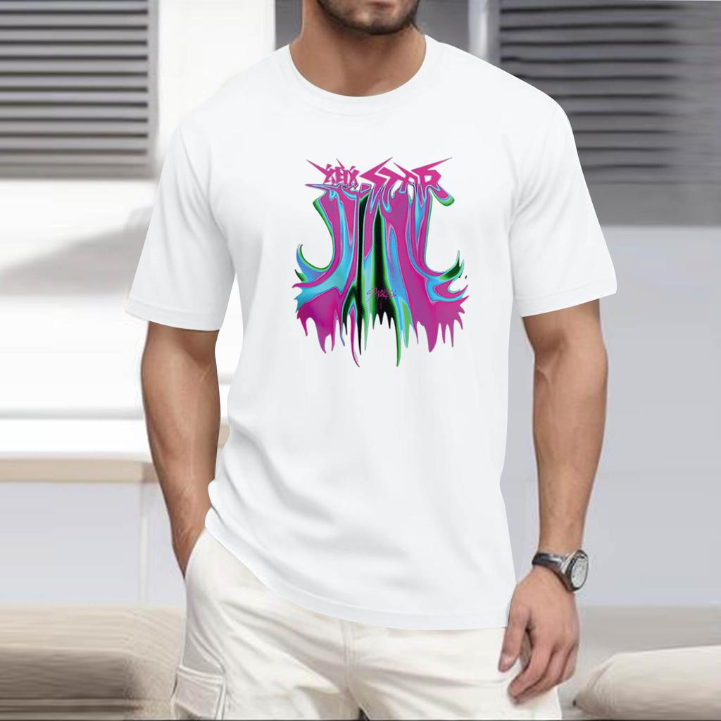 Men'S Fashionable T-Shirt, Street Casual Short Sleeved Clothing