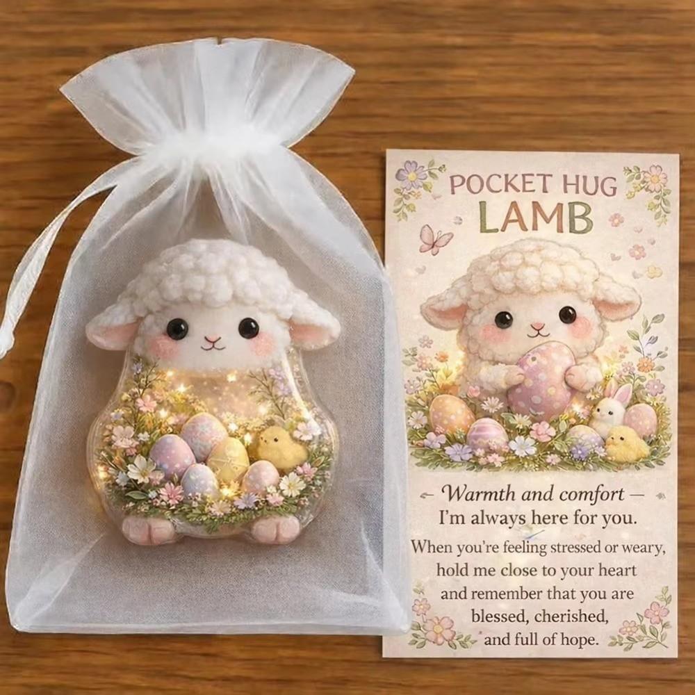 Easy To Carry Handmade Easter Pocket Hug Card Surprise Element Thoughtful Easter Surprise Card Acrylic Plane Rabbit Theme
