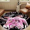 Messi's Pink Round Mat, Anti-slip Circle Carpet Chair Rug For livingroom,Bedroom, Doormat Home Decor Gift Christmas Gifts