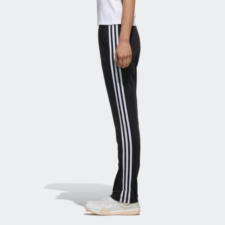 Adidas Three Stripe Simple Lace-Up Casual Mid-Rise Sports Pants Women Pants Black DT2408
