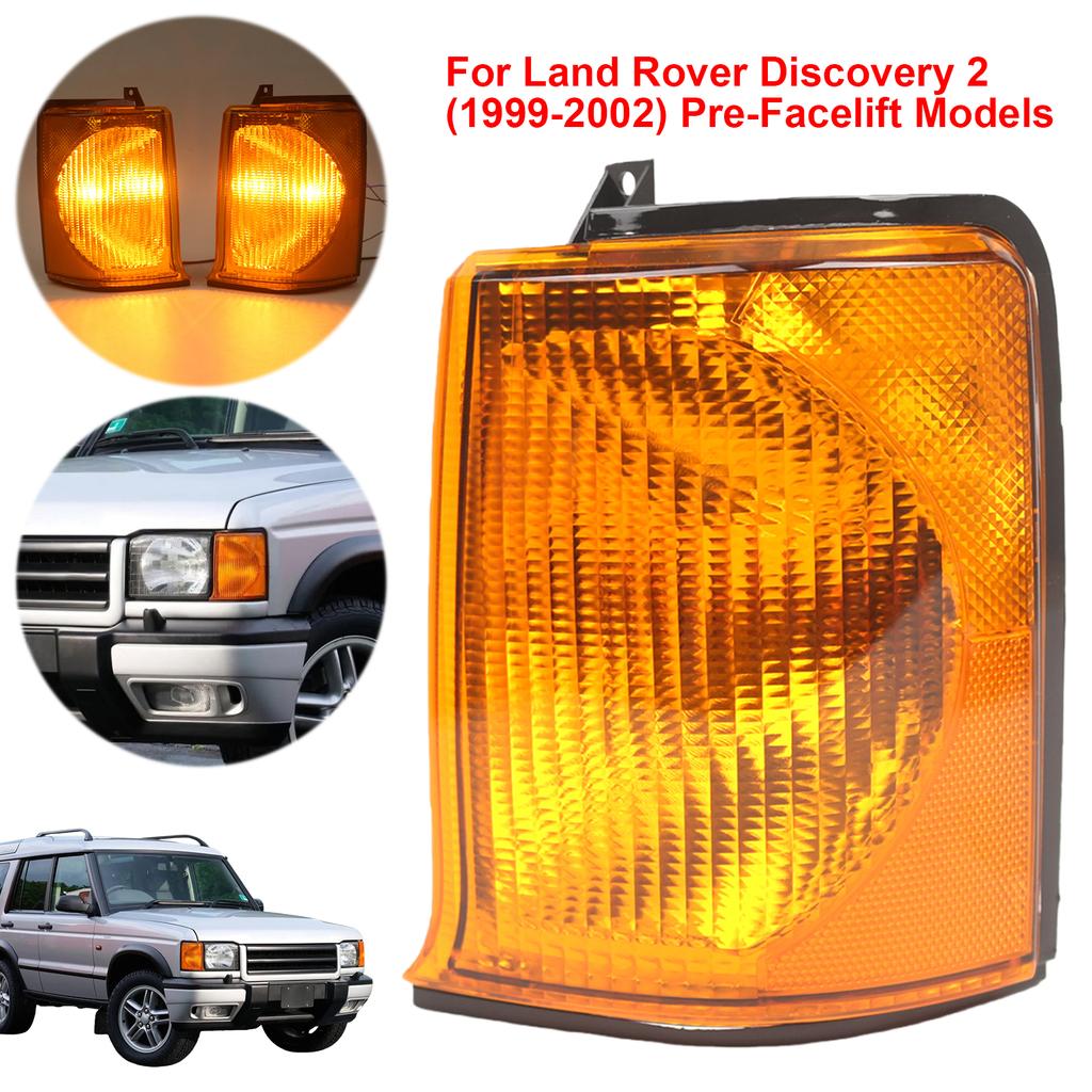Front Bumper Headlight Side Corner Turn Signal Light Indicator Lamp Fit for Land Rover Discovery 2 1999-2002 Models Pre-Facelift