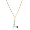 Catena Personalizzata per Clavicola Hip-hop: Collana con Ciondolo Alfabeto in Rame e Zircone